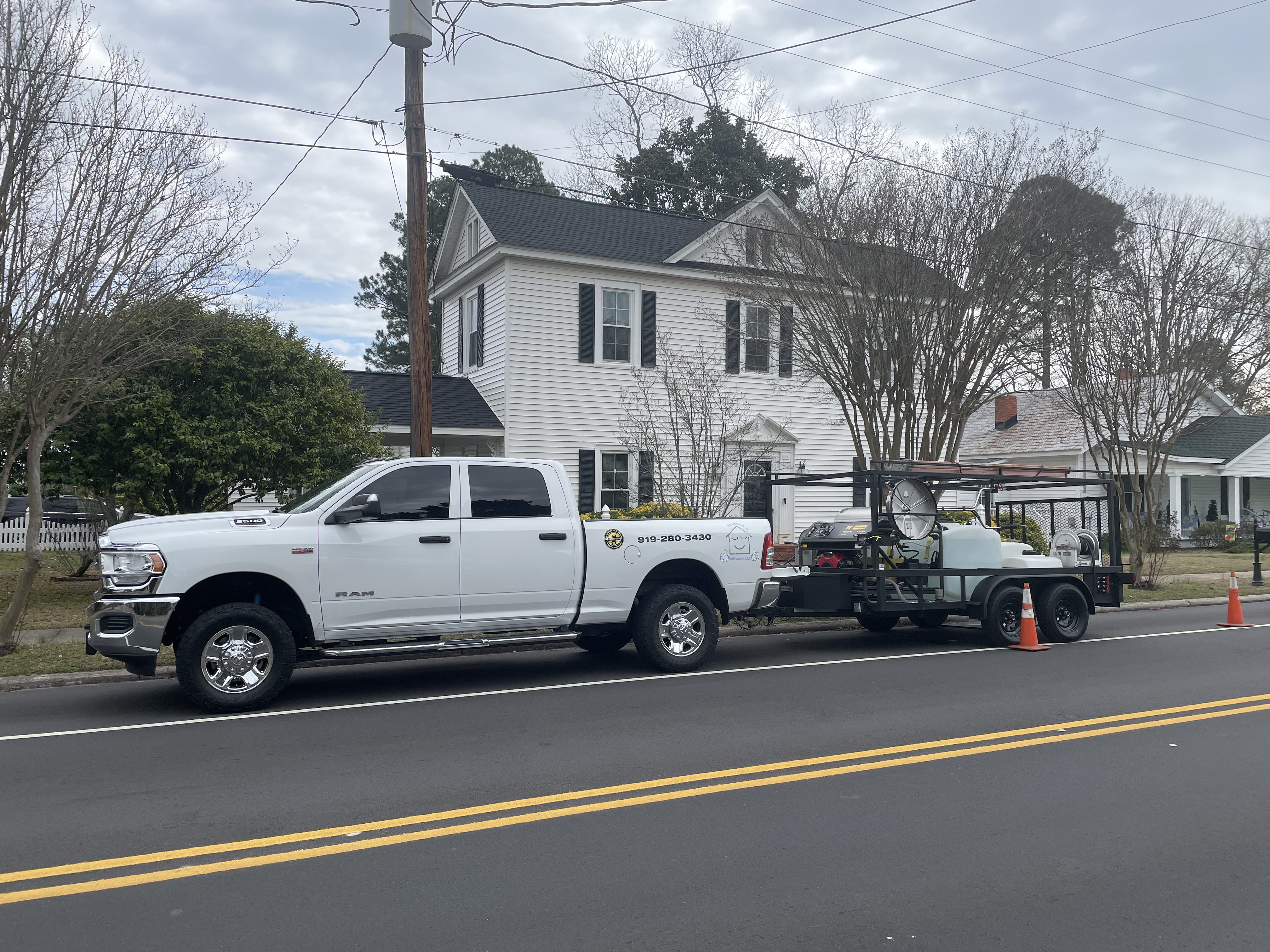 House Wash and Gutter Brightening in Four Oaks, NC